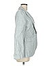 Giorgio Armani 100% Cotton Solid Blue Gray Blazer Size 8 - photo 3