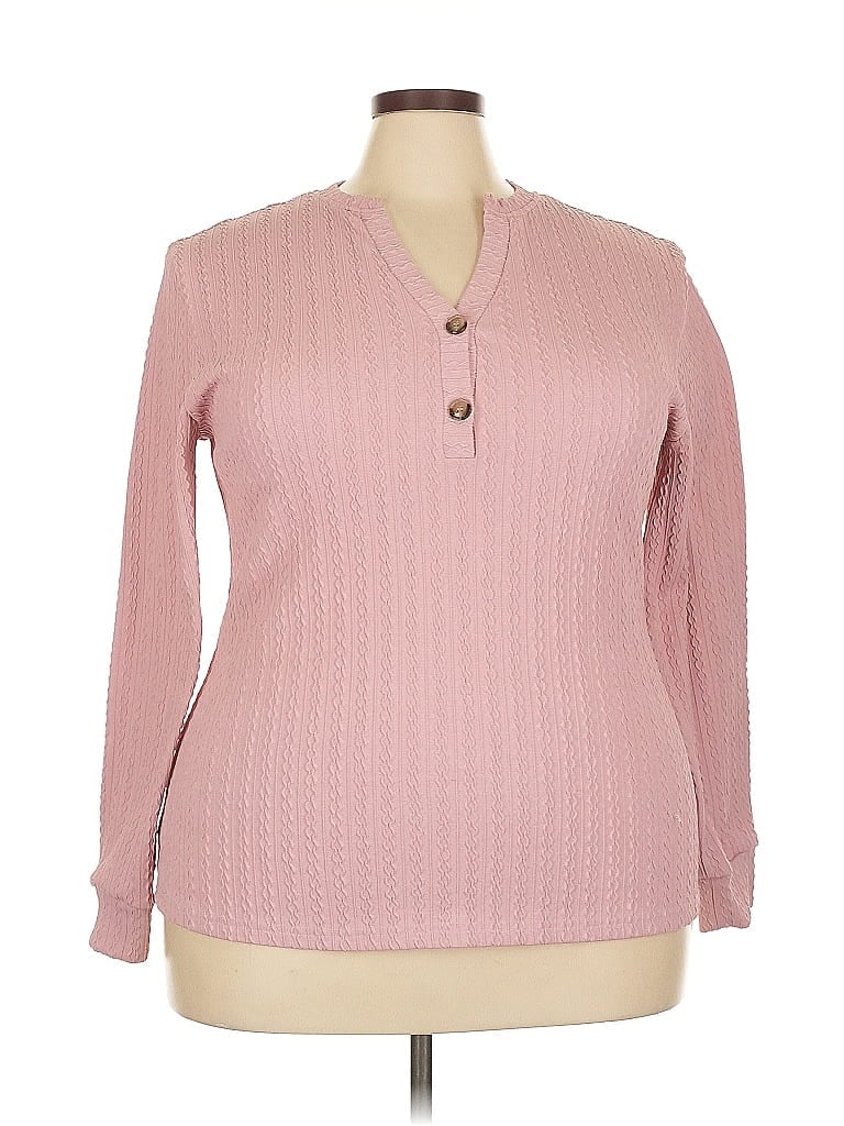 Pre-owned Unbranded Long Sleeve Blouse In Pink