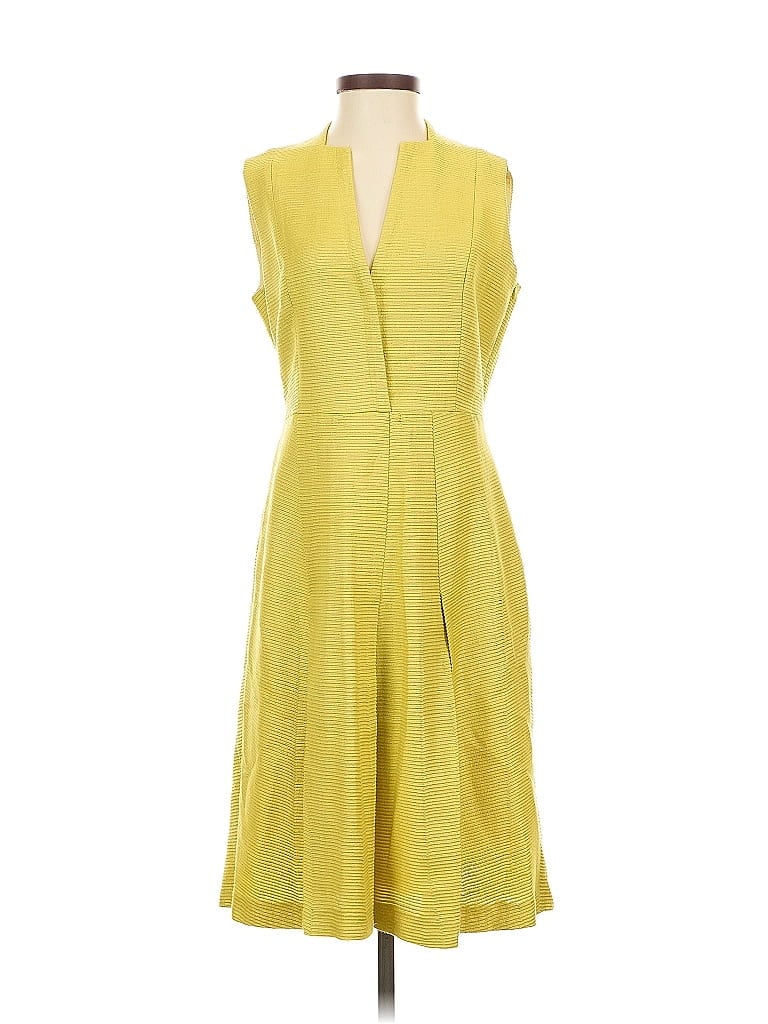 Akris Punto Yellow Cocktail Dress Size 4 - photo 1