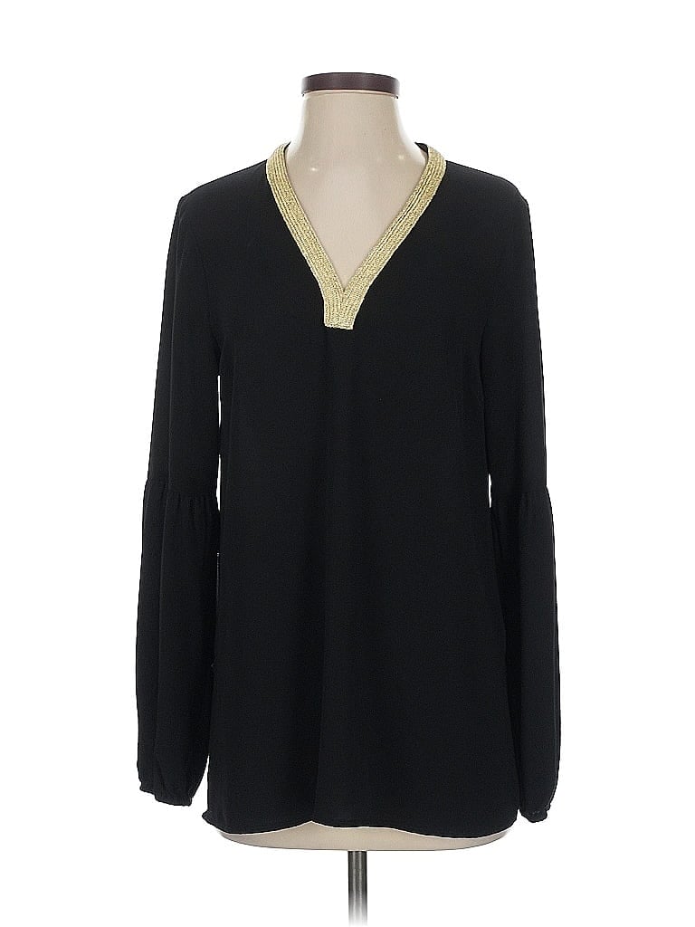 Pre-owned Michael Michael Kors Long Sleeve Blouse In Black
