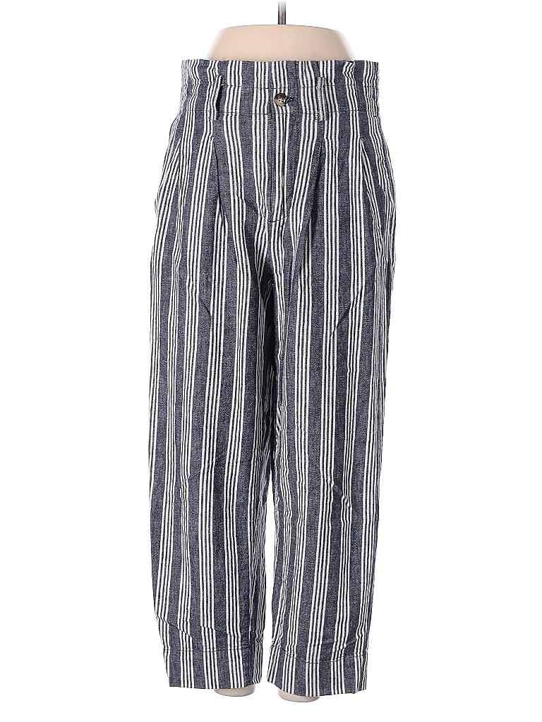 Pre-owned Madewell Linen Pants In Blue