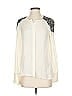 J.Crew Collection 100% Silk Ivory Long Sleeve Silk Top Size 0 - photo 1