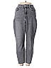Express Houndstooth Gray Jeans Size 4 - photo 1