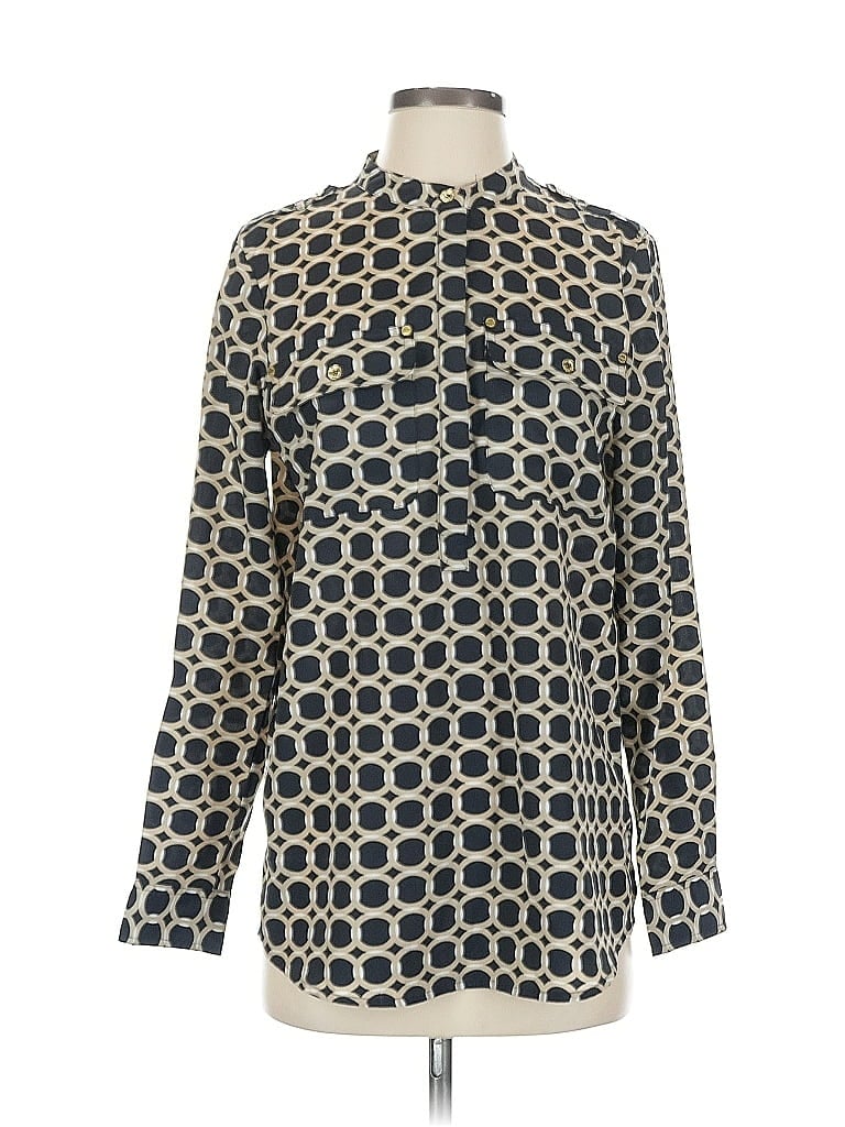 Pre-owned Michael Michael Kors Long Sleeve Blouse In Blue
