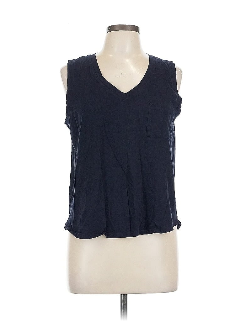 Pre-owned Ann Taylor Loft Sleeveless T-shirt In Blue