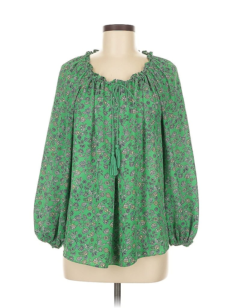 Pre-owned Max Studio 3/4 Sleeve Blouse In Green