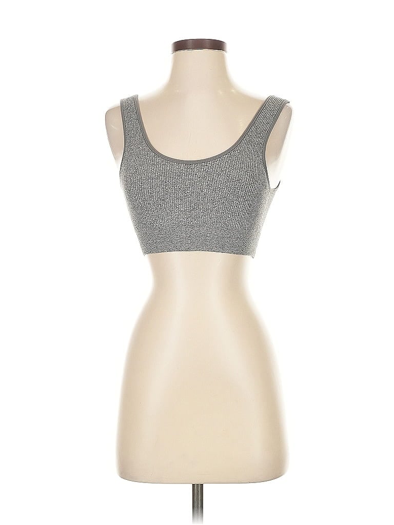 Pre-owned Aerie Tank Top Silver Strapless Neckline Tops