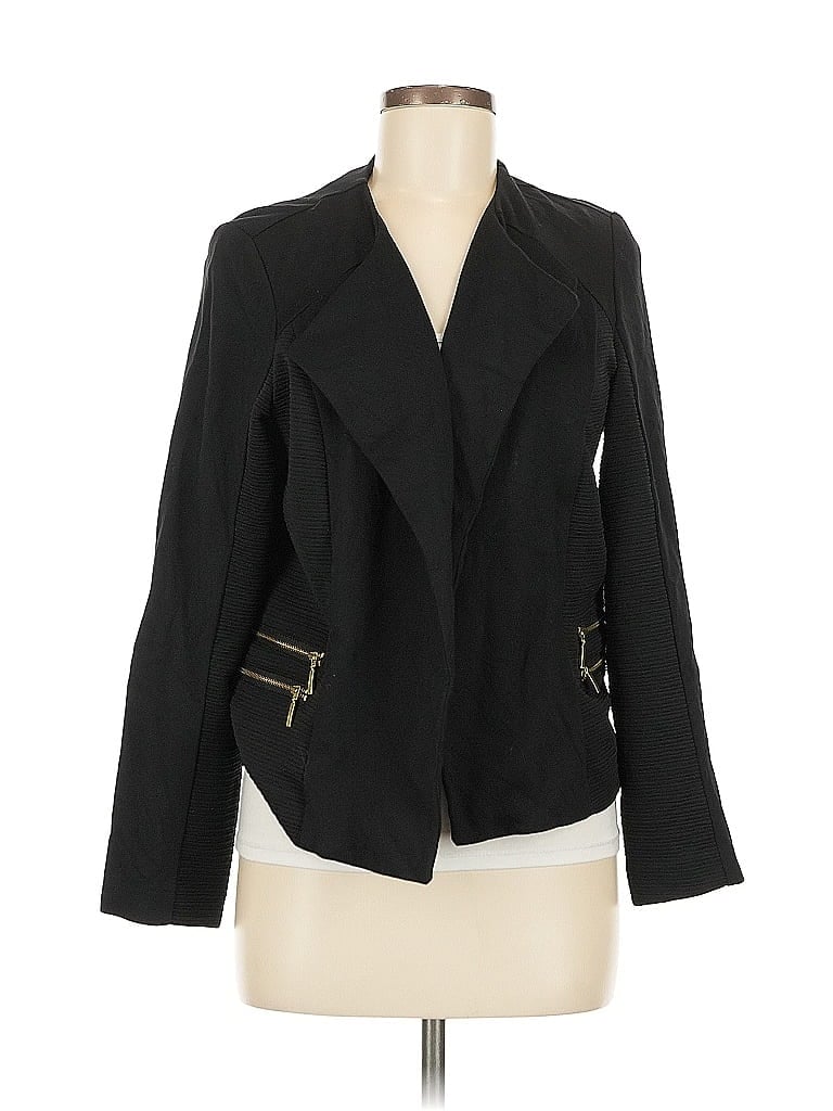Pre-owned Chico's Blazer Jacket In Black