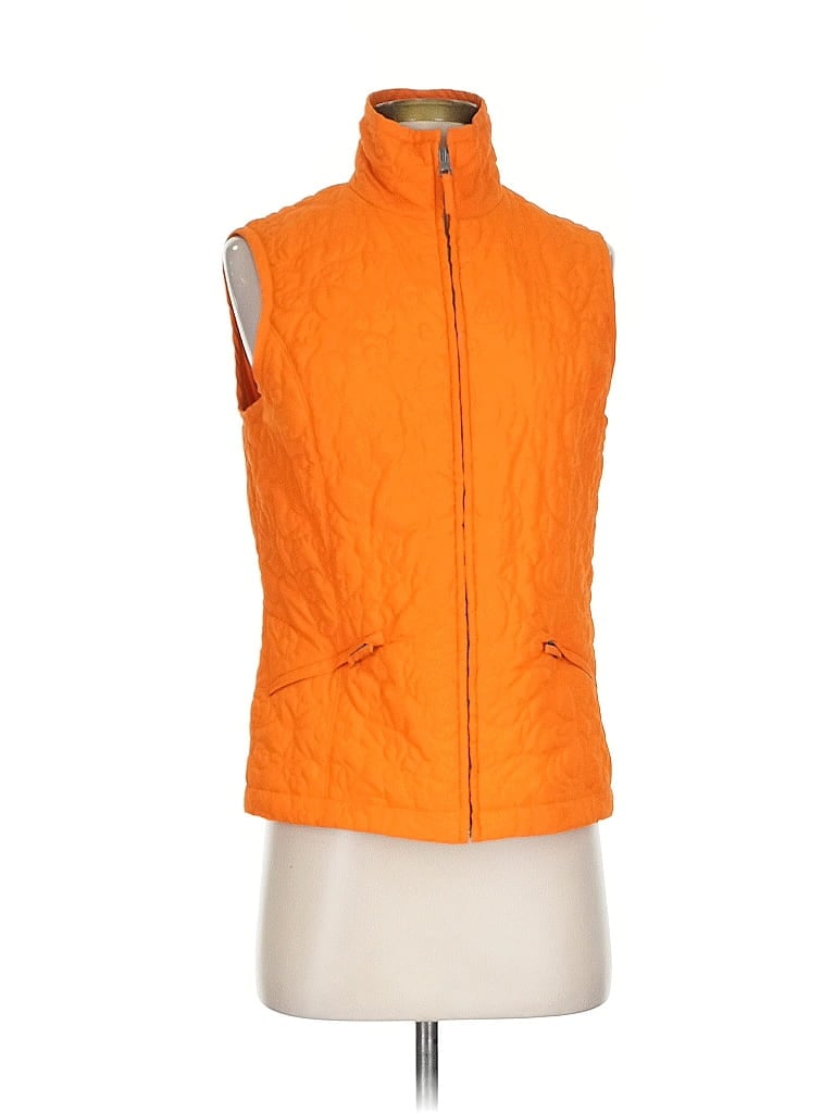 Zenergy by Chico's 100% Polyester Orange Vest Size Sm (0) - photo 1