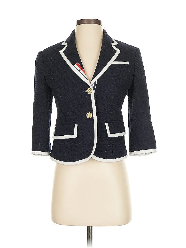 Pre-owned Neiman Marcus For Target Wool Blazer Jacket In Blue