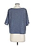 Soho JEANS NEW YORK & COMPANY Blue Short Sleeve Top Size L - photo 3