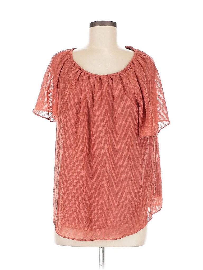 Pre-owned Lc Lauren Conrad Short Sleeve Blouse In Pink