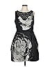 Carmen Marc Valvo 100% Pima Cotton Graphic Black Cocktail Dress Size 10 - photo 1
