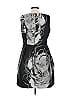 Carmen Marc Valvo 100% Pima Cotton Graphic Black Cocktail Dress Size 10 - photo 2