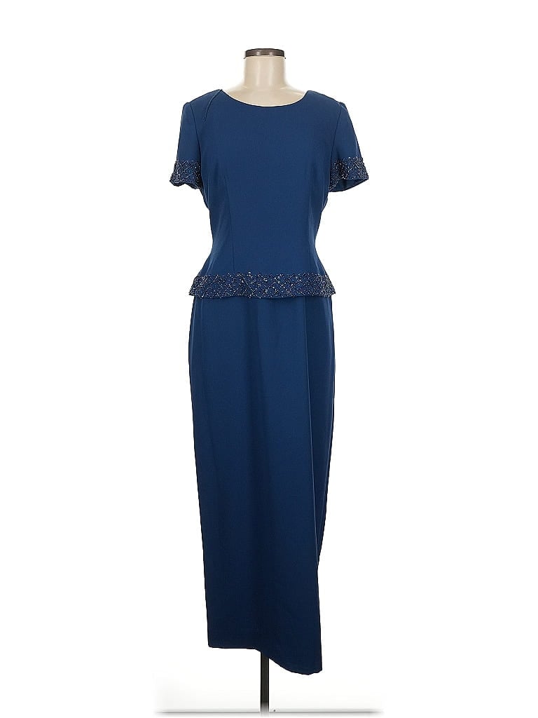 Donna Morgan 100% Polyester Blue Casual Dress Size 8 - photo 1