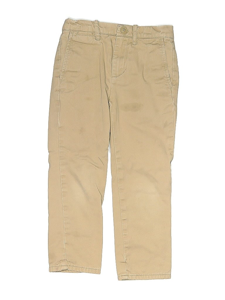Pre-owned Crewcuts Kids' Khaki Pant In Brown