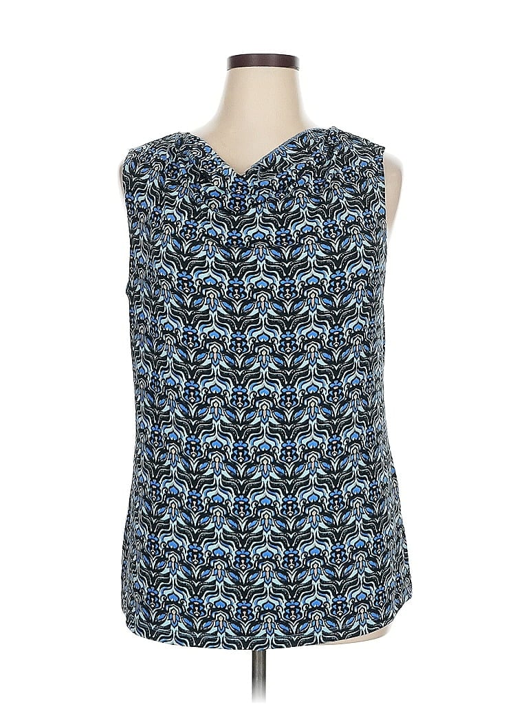Pre-owned Coldwater Creek Sleeveless Blouse In Blue
