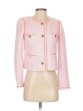 J.Crew 100% Cotton Tweed Pink Jacket Size 2