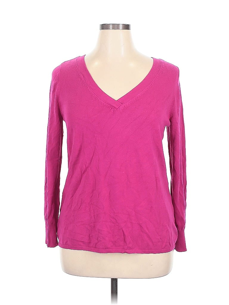 Pre-owned Lane Bryant Pullover Sweater In Pink