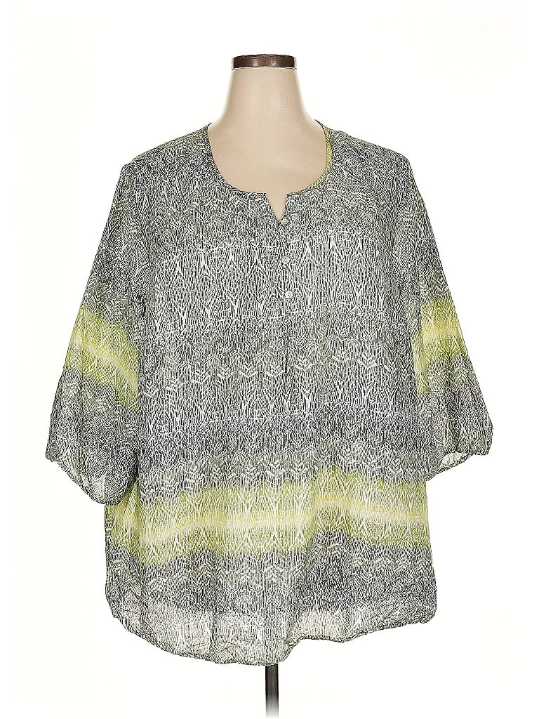 Pre-owned Catherines 3/4 Sleeve T-shirt In Gray