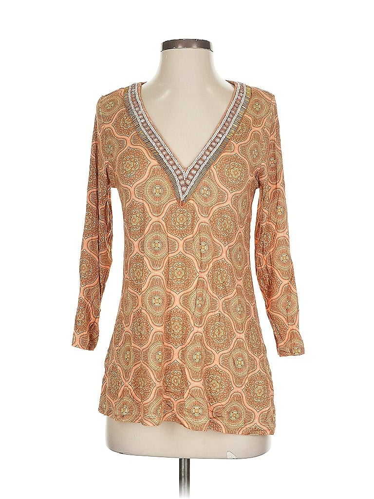 Soft Surroundings 3/4 Sleeve Blouse In Multi
