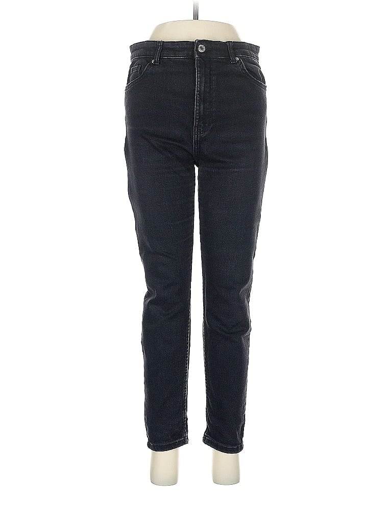 Bershka Solid Black Jeans Size 8 - photo 1