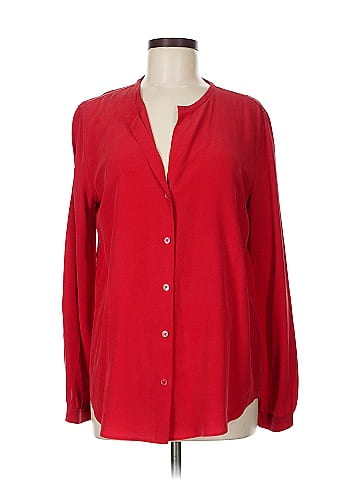Equipment Long Sleeve Silk Top (view 1)