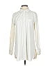 Lyssé 100% Nylon Color Block Ivory Long Sleeve Button-Down Shirt Size S - photo 1
