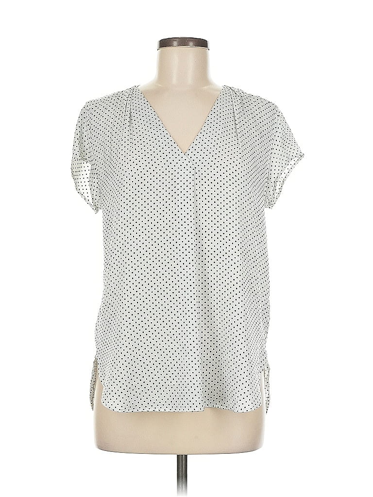 Pre-owned H&m Short Sleeve Blouse In Silver
