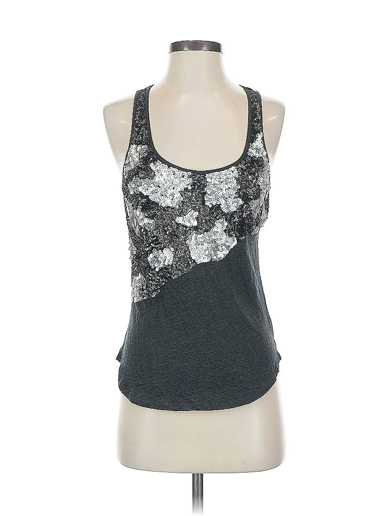 Pre-owned Express Sleeveless Top Gray Halter Neckline Tops