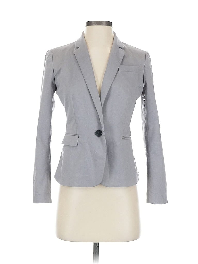 Pre-owned Ann Taylor Blazer Jacket In Gray