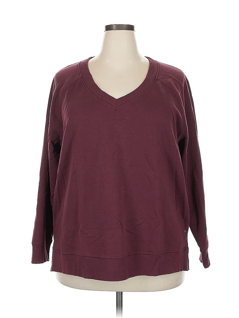 Click to view more detailed imagery on our partner's website Pre-owned Livi Pullover Sweater In Burgundy