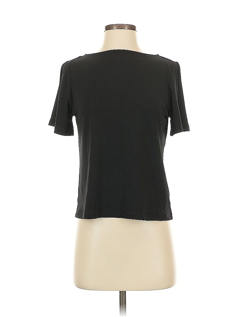 Pre-owned H&m Short Sleeve Top Black Keyhole Neckline Tops