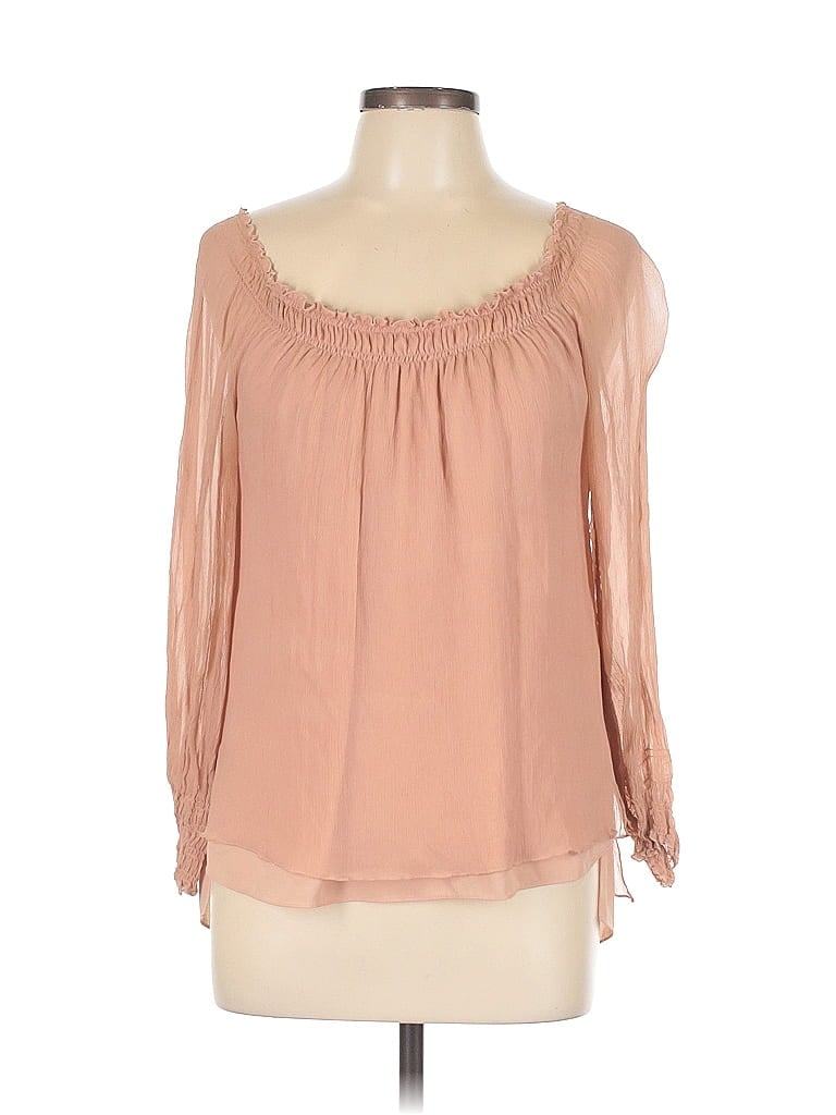 Pre-owned Elizabeth And James Long Sleeve Blouse In Pink