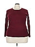 JM Collection Burgundy Pullover Sweater Size 3X - photo 1