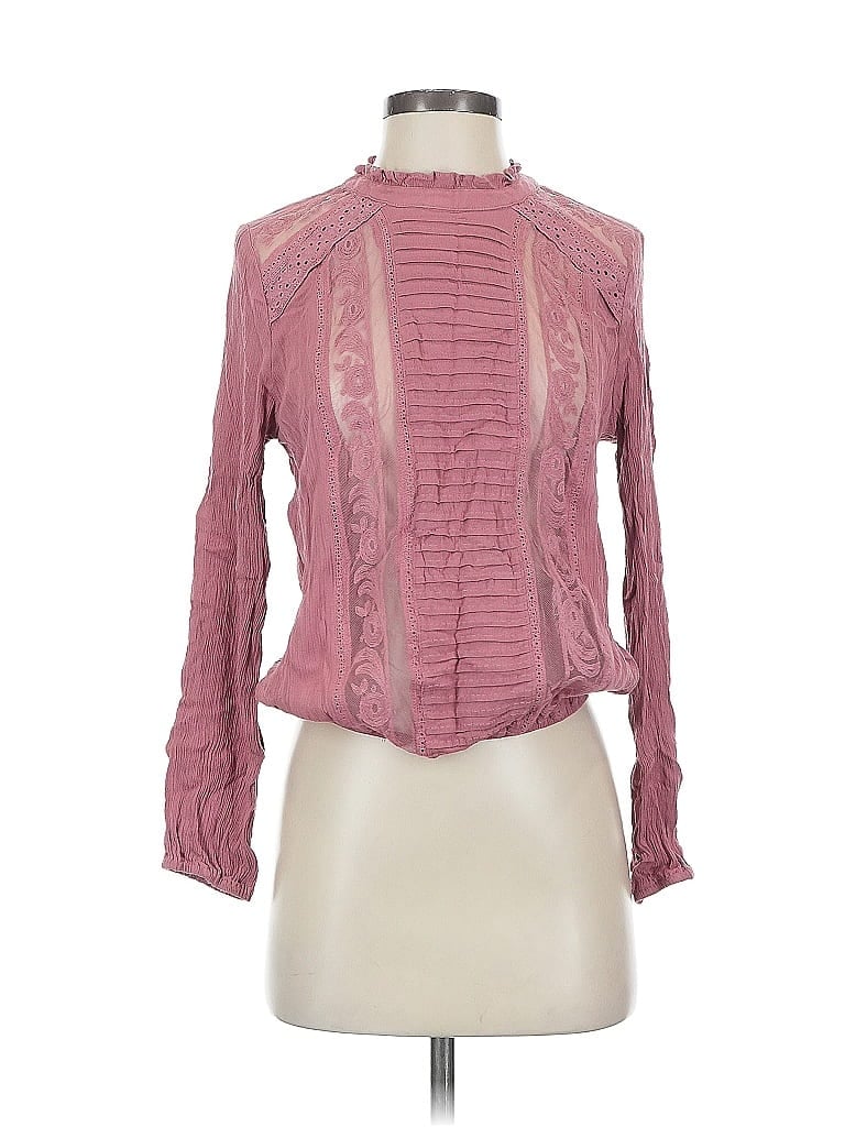 ASSORTED BRANDS Pre-owned Long Sleeve Blouse In Pink