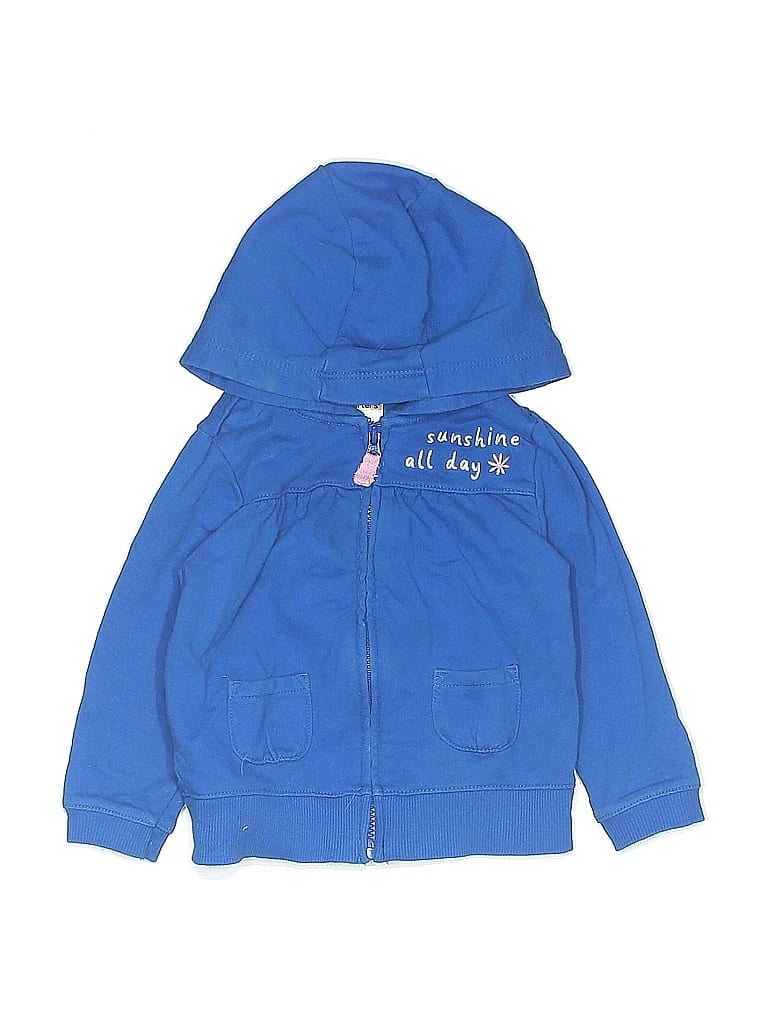 Pre-owned Carter's Babies' Zip Up Hoodie In Blue