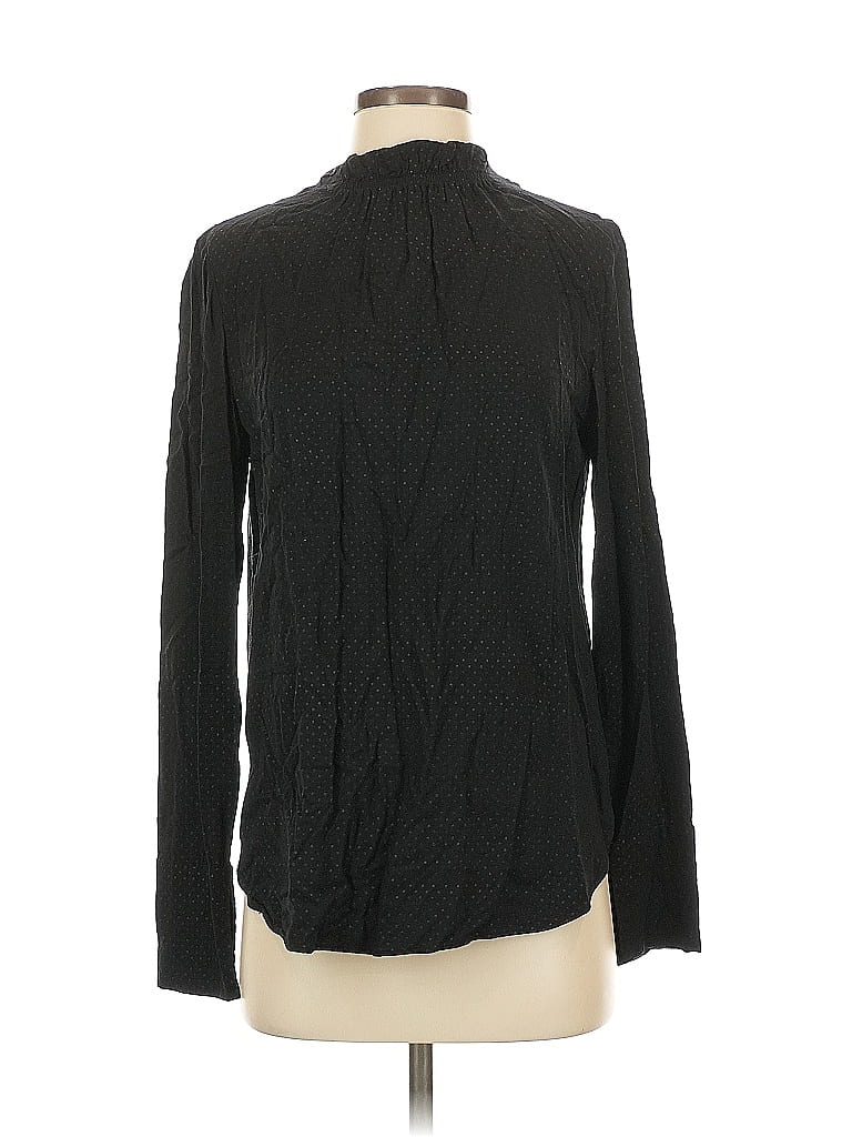 Pre-owned Tibi Long Sleeve Blouse In Black