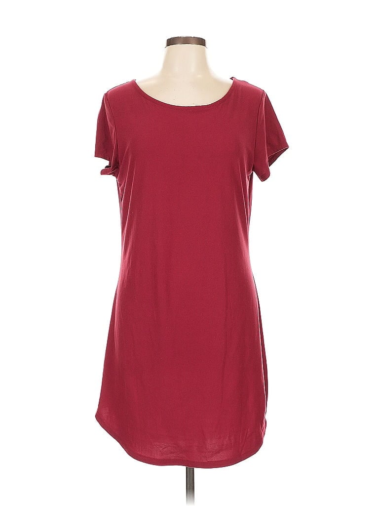 Pre-owned Young Usa Casual Dress In Burgundy