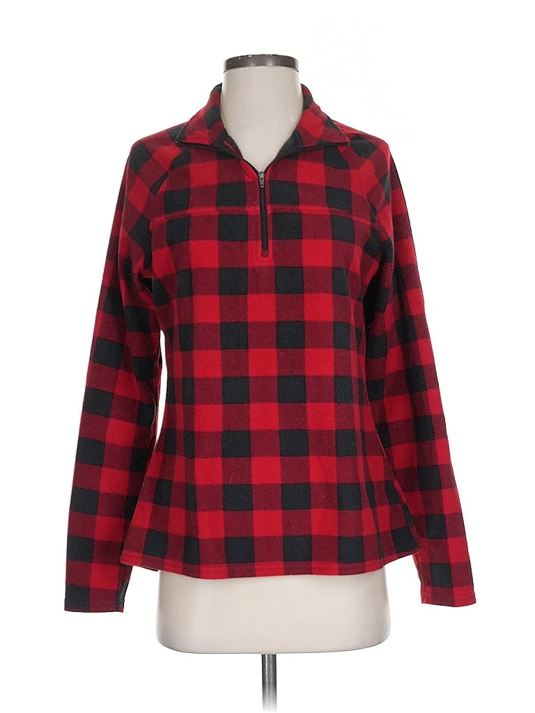 Natural Reflections 100% Polyester Plaid Red Pullover Sweater Size S - photo 1