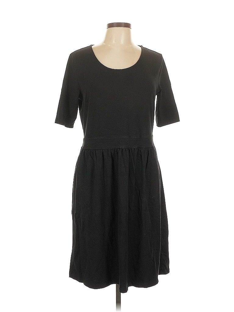 Pre-owned Lands' End Casual Dress In Black