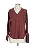 Natural Reflections Burgundy Long Sleeve Henley Size L - photo 1