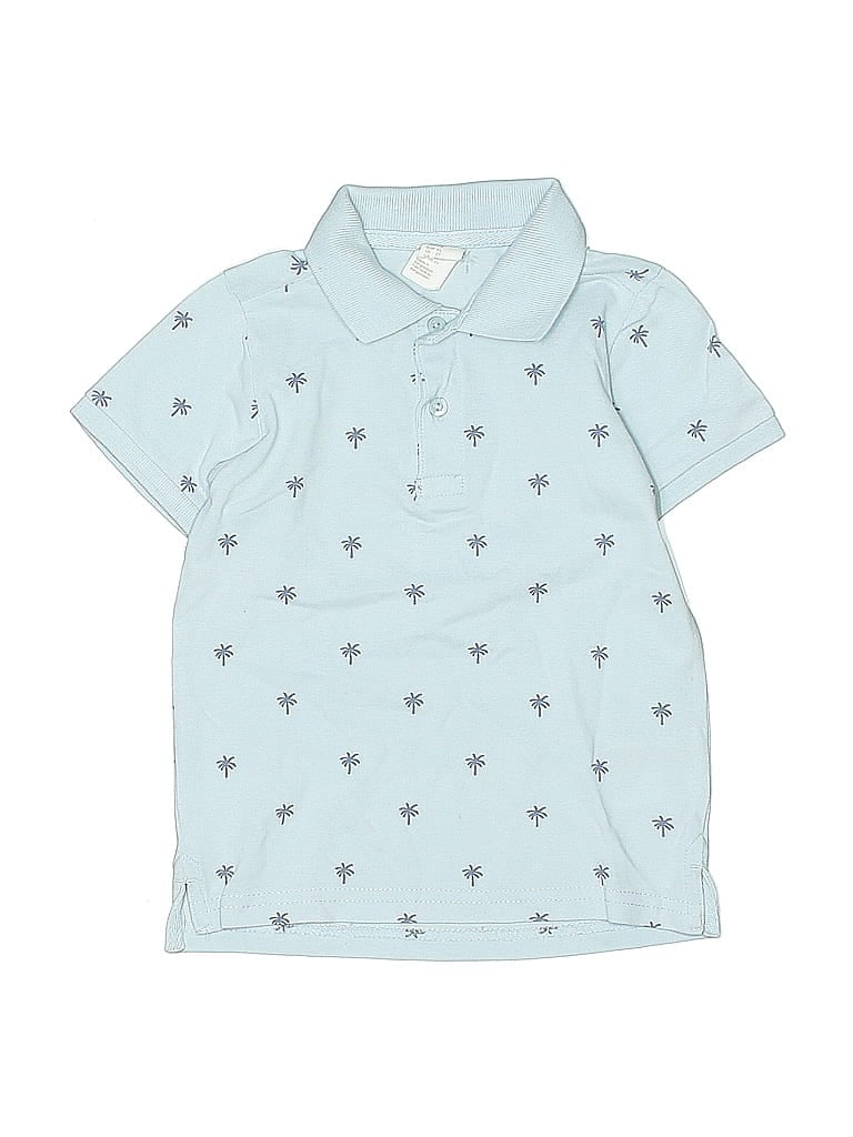 Pre-owned H&m Kids' Short Sleeve Polo Shirt In Blue