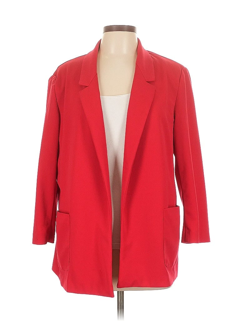 Pre-owned Anne Klein Blazer Jacket In Red