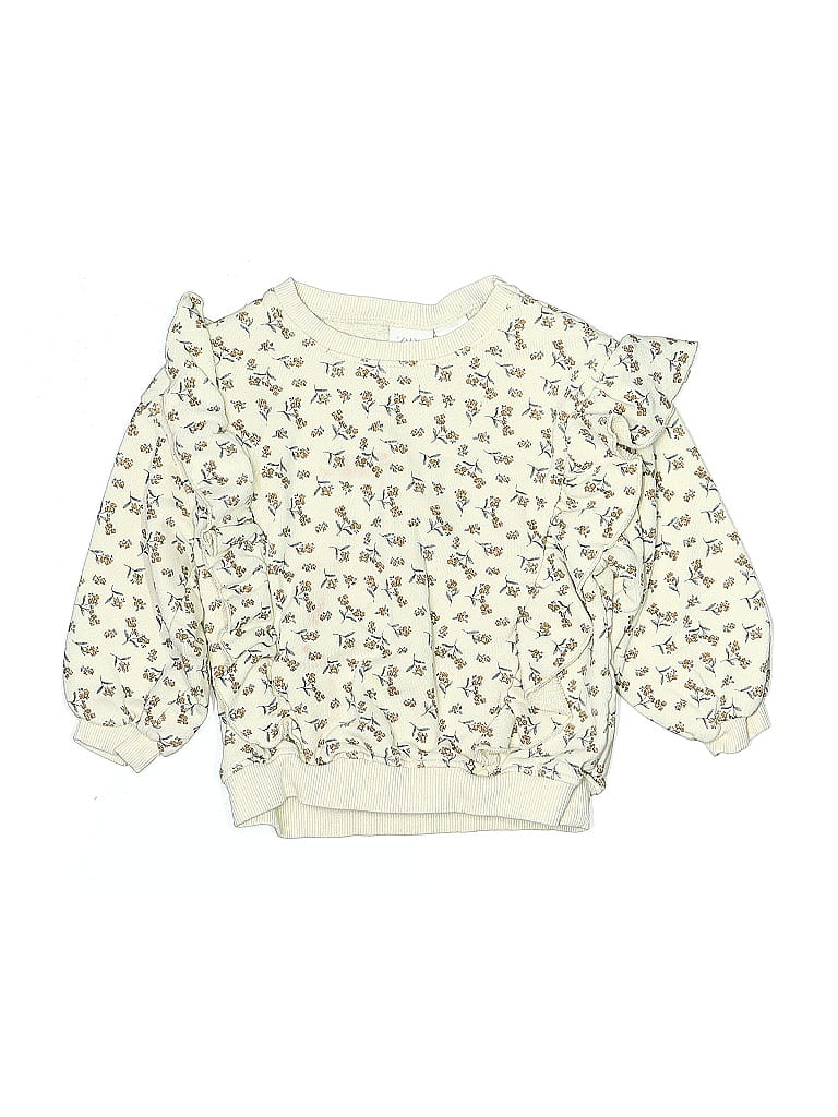 Zara Baby Floral Ivory Pullover Sweater Size 3 - photo 1