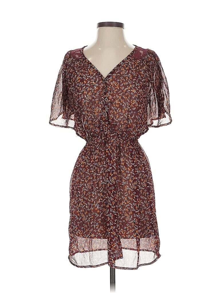 Pre-owned Xhilaration Casual Dress In Brown