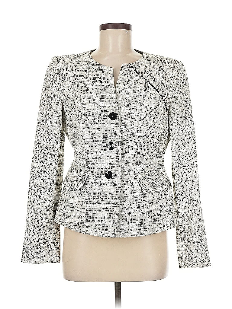 Armani Collezioni Tweed Gray Blazer Size EU (IT) 44 / US 8 - photo 1