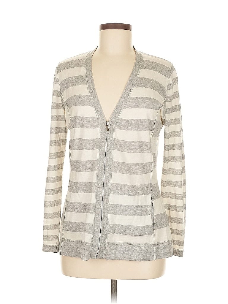 Pre-owned Lafayette 148 Cardigan Sweater In Gray