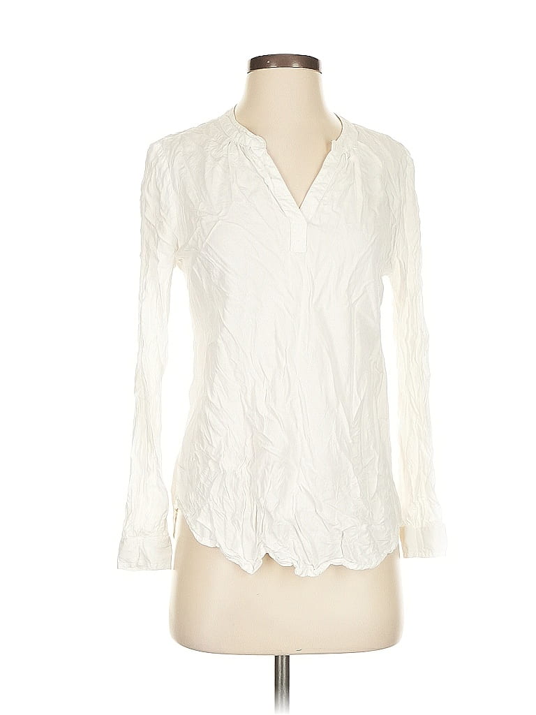 Pre-owned Beachlunchlounge Long Sleeve Blouse In White