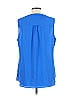 Chaus 100% Polyester Blue Sleeveless T-Shirt Size L - photo 2